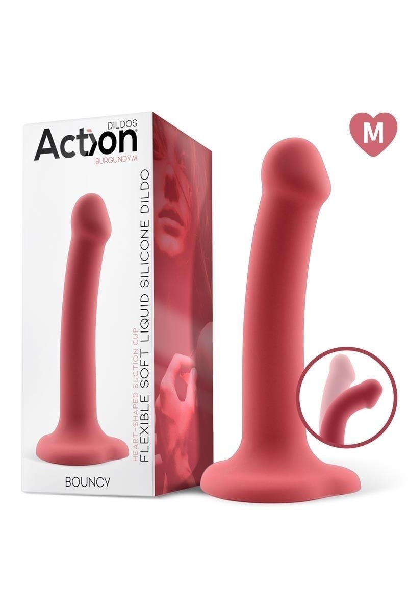 Dildo iper flessibile Bouncy 18 cm borgogna Dildo iper flessibile Bouncy 18 cm borgogna