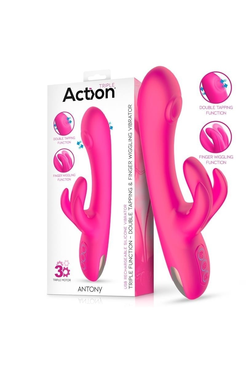 Vibratore rabbit a tripla azione Antony