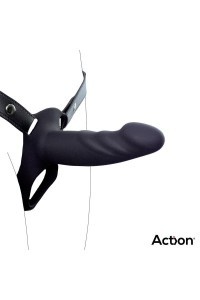 Imbracatura con dildo cavo nero taglia S