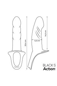 Imbracatura con dildo cavo nero taglia S