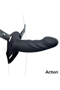 Imbracatura con dildo cavo nero taglia L