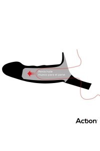 Imbracatura con dildo cavo nero taglia L