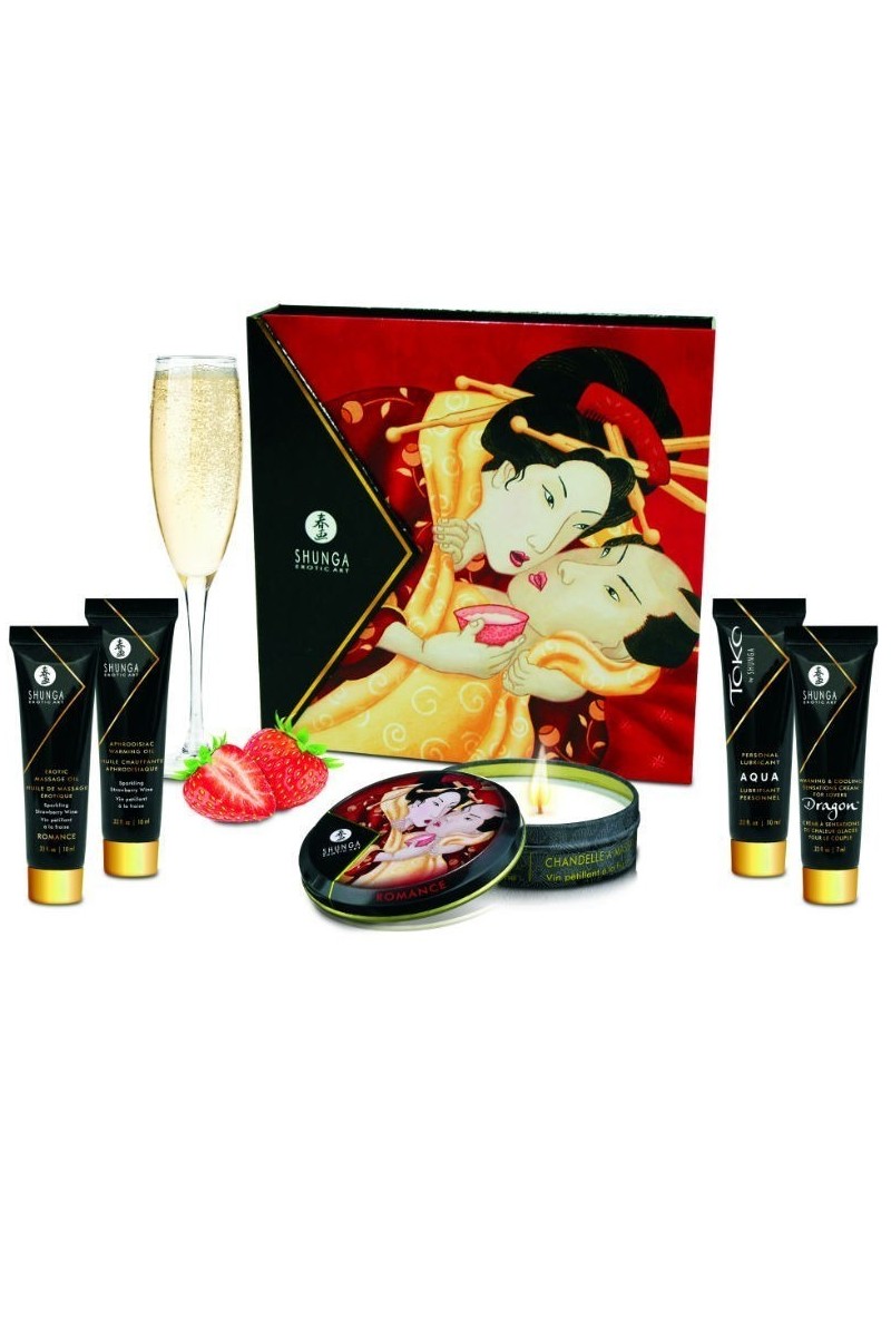 Kit per il piacere Geysha Fragole e champagne Kit per il piacere Geysha Fragole e champagne