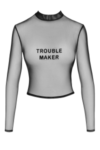 F389 Top transparent noir