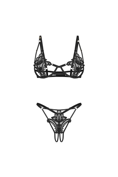 Luise Sublim ensemble ouvert 2 pièces - Noir