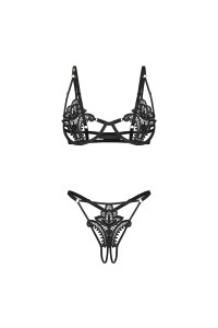 Luise Sublim ensemble ouvert 2 pièces - Noir