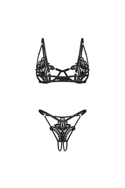 Luise Sublim ensemble ouvert 2 pièces - Noir