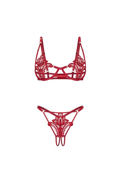 Luise Sublim ensemble ouvert 2 pièces - Rouge