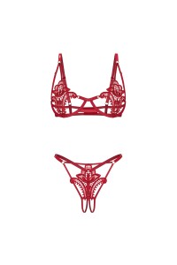 Luise Sublim ensemble ouvert 2 pièces - Rouge