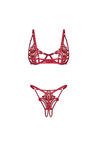 Luise Sublim ensemble ouvert 2 pièces - Rouge