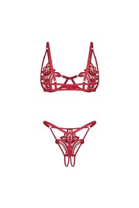 Luise Sublim ensemble ouvert 2 pièces - Rouge