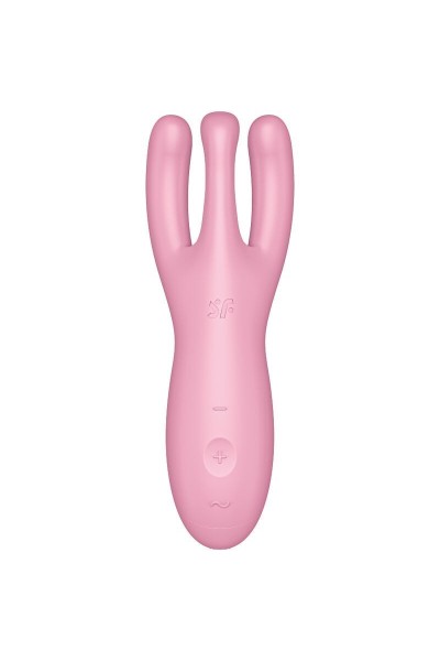 Stimolatore vaginale con app Threesome 4 rosa