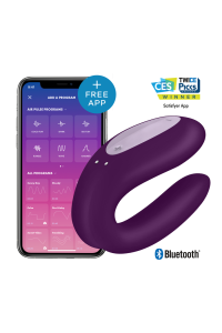 Vibratore per coppia Double Joy viola