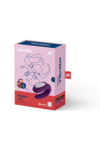 Vibratore per coppia Double Joy viola