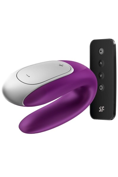 Vibratore per coppia con app Double Fun viola