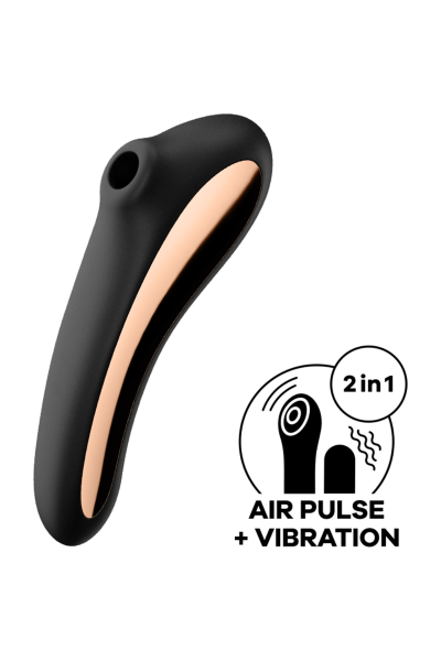 Stimolatore clitorideo Dual Kiss nero