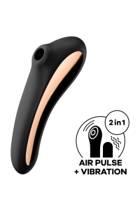 Stimolatore clitorideo Dual Kiss nero