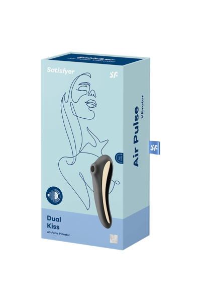 Stimolatore clitorideo Dual Kiss nero