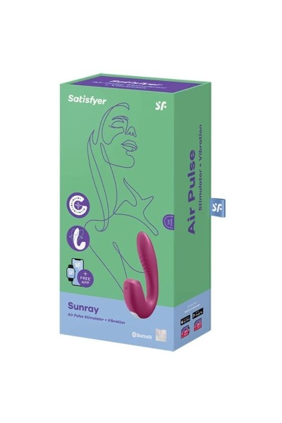 Vibratore rabbit con app Sunray rosso