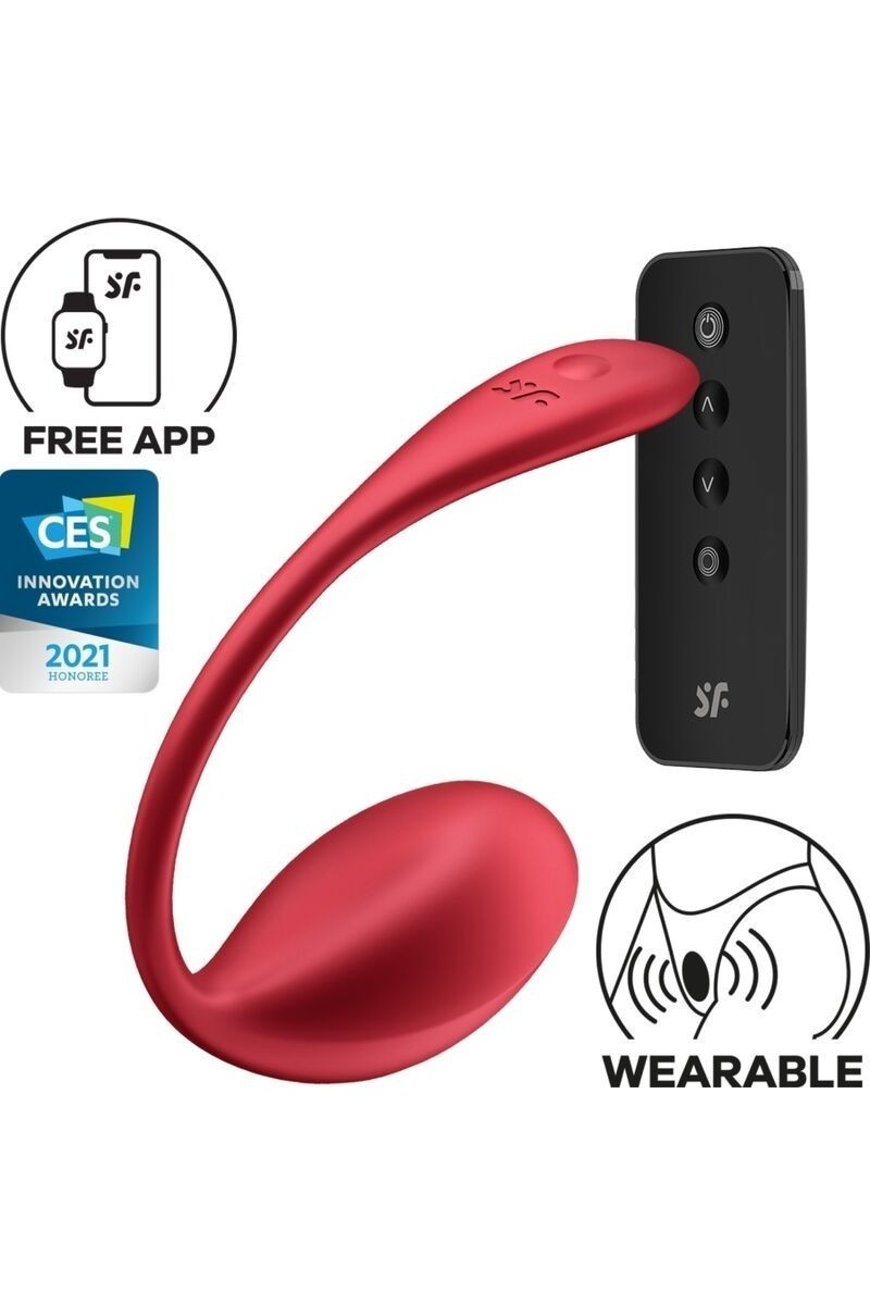 Vibratore punto G con app Ribbed Petal rosso Vibratore punto G con app Ribbed Petal rosso