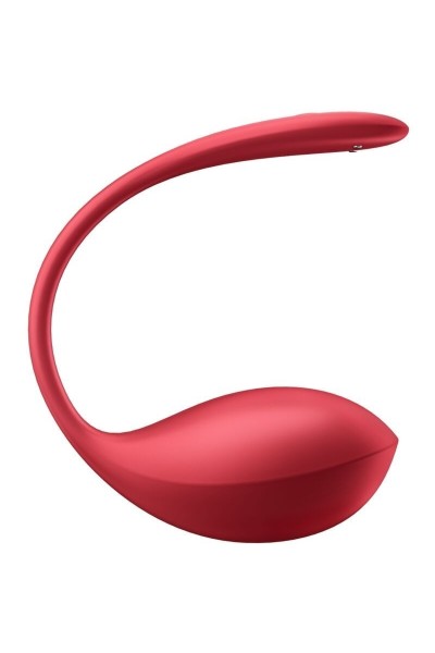 Vibratore punto G con app Ribbed Petal rosso