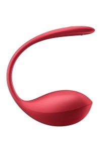 Vibratore punto G con app Ribbed Petal rosso