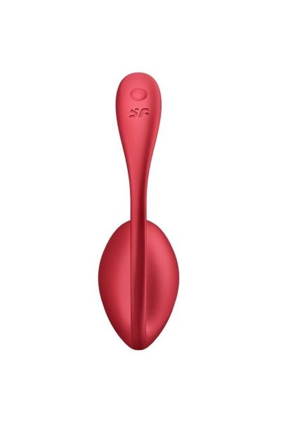 Vibratore punto G con app Ribbed Petal rosso