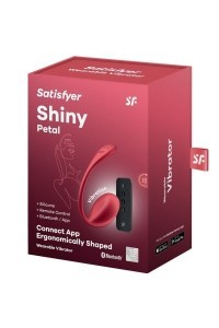 Vibratore punto G con app Ribbed Petal rosso