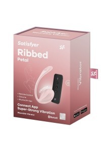 Vibratore punto G con app Ribbed Petal rosa