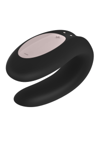 Vibratore per coppia con app Double Joy nero