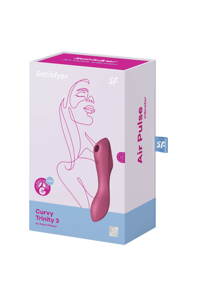 Vibratore multifunzioni Curvy Trinity 3 rosso