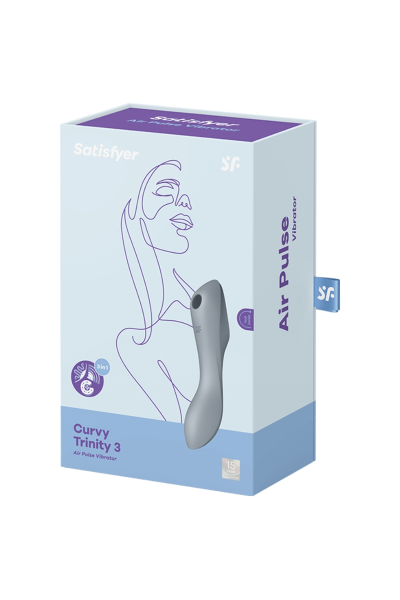 Vibratore multifunzioni Curvy Trinity 3 grigio