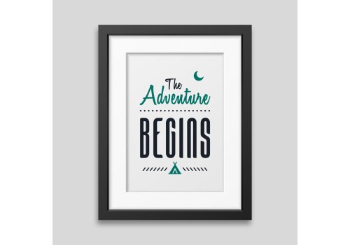 The adventure begins Framed poster