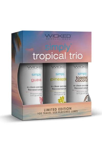 Lubrificante a base d'acqua Simply Tropical Trio 3 X30 ml