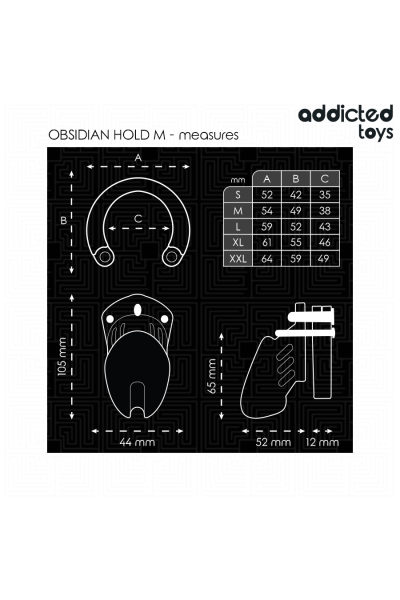 Gabbia fallica Obsidian Hold M