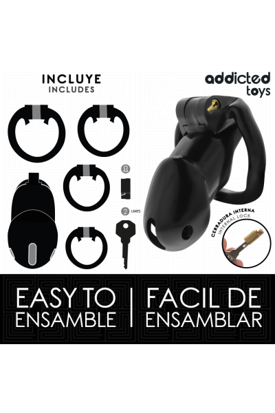 Gabbia fallica Midnight Cell L