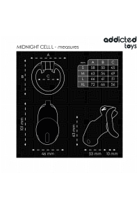 Gabbia fallica Midnight Cell L