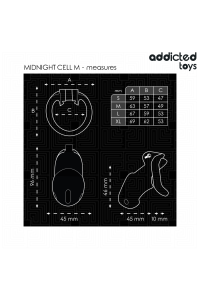 Gabbia fallica Midnight Cell M