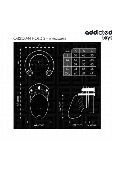Gabbia fallica Obsidian Hold S
