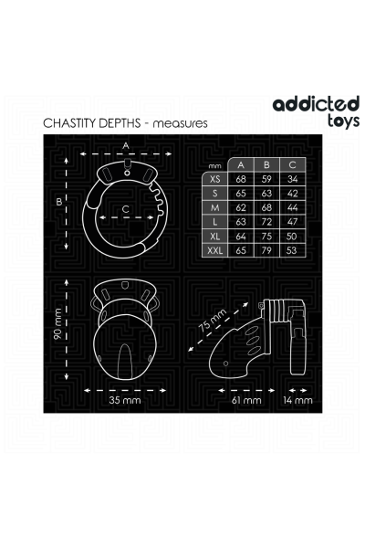 Gabbia fallica Chastity Depths 7,5 cm