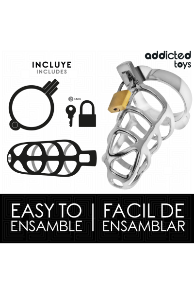 Gabbia fallica Silver Lock taglia M
