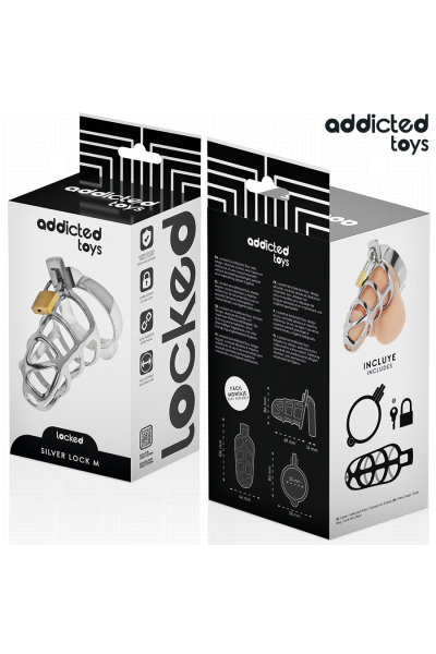 Gabbia fallica Silver Lock taglia M