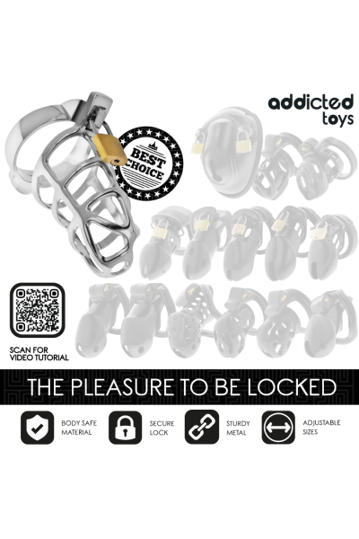 Gabbia fallica Silver Lock taglia M