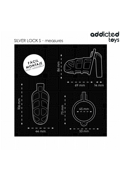 Gabbia fallica Silver Lock taglia S