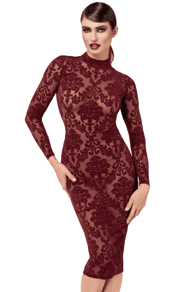 F384 Kink Royal Robe mi-longue