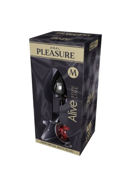Plug anale Mini Metal Butt rosso taglia M