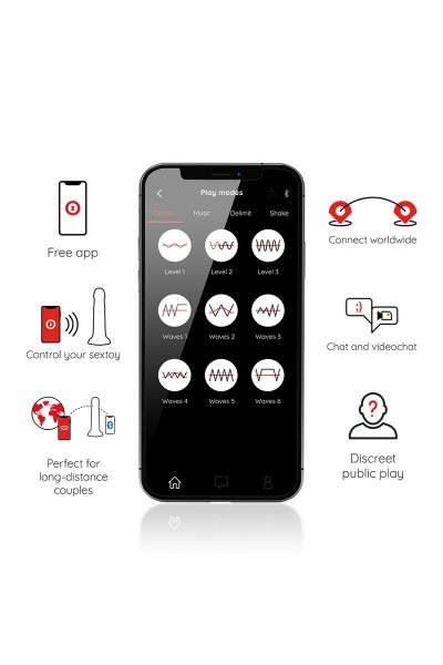Vibratore realistico con app Bogotà medio 20 cm