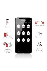 Vibratore realistico con app Bogotà medio 20 cm