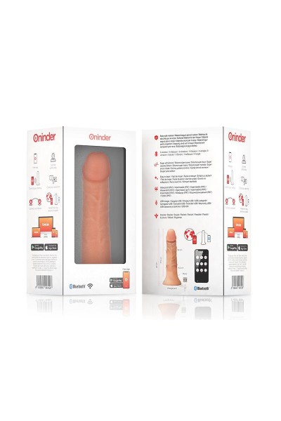 Vibratore realistico con app Bogotà medio 20 cm