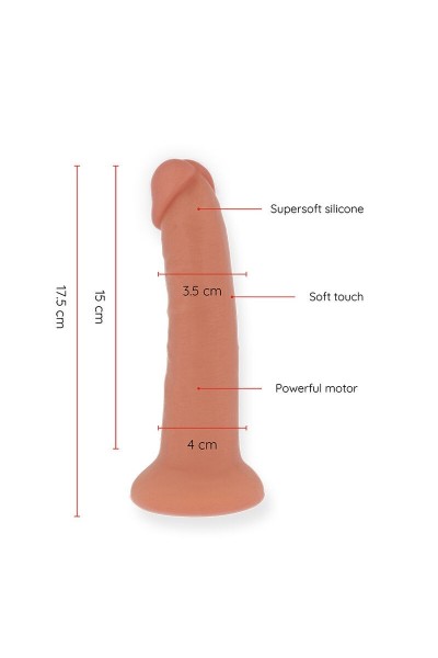 Vibratore realistico con app Bogotà piccolo 17,5 cm